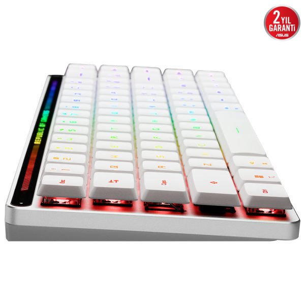 Asus Rog Falchion Rx Low Profile Red Switch Rgb Kablosuz Turkce Mekanik Beyaz Gaming Klavye 8