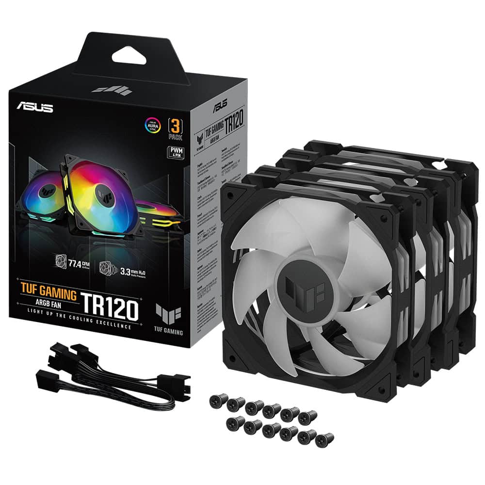 Asus Tuf Tr120 Argb 120mm Siyah 3lu Kasa Fani Y1