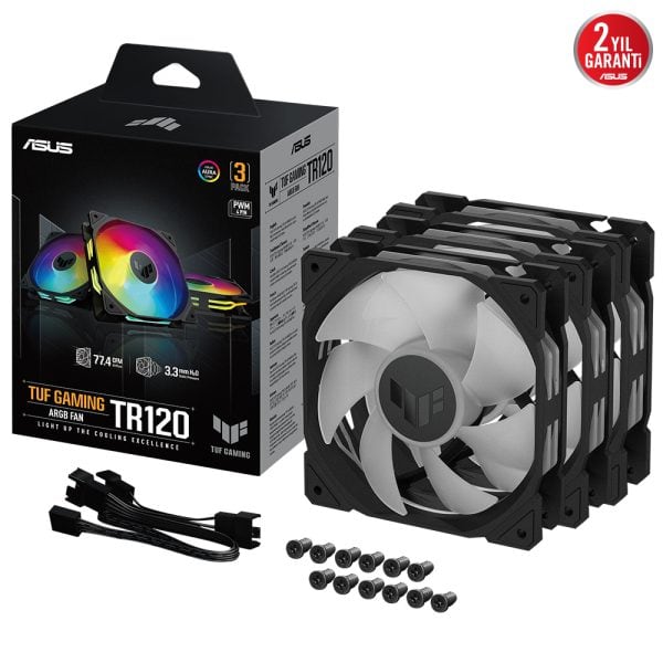 Asus Tuf Tr120 Argb 120mm Siyah 3lu Kasa Fani Y2