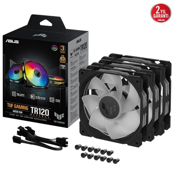 Asus Tuf Tr120 Reverse Argb 120mm Siyah 3lu Kasa Fani Y2