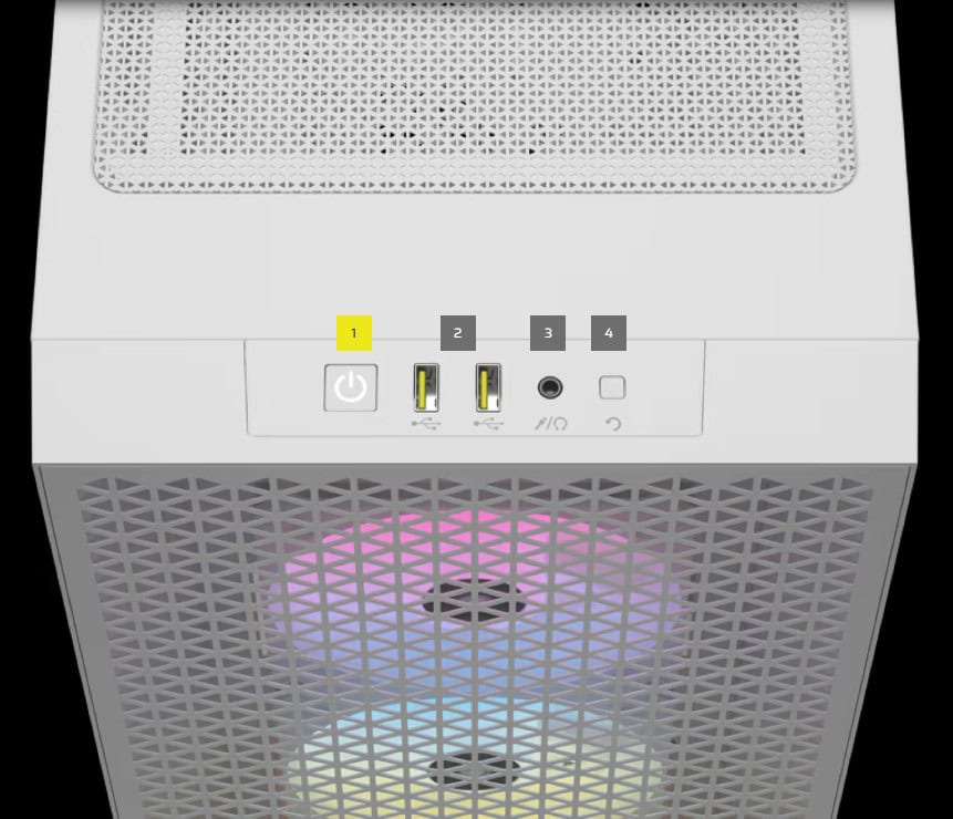 Corsair Icue 3000d Rgb Airflow Beyaz Atx Gaming Kasa (cc 9011256 Ww) Yh8