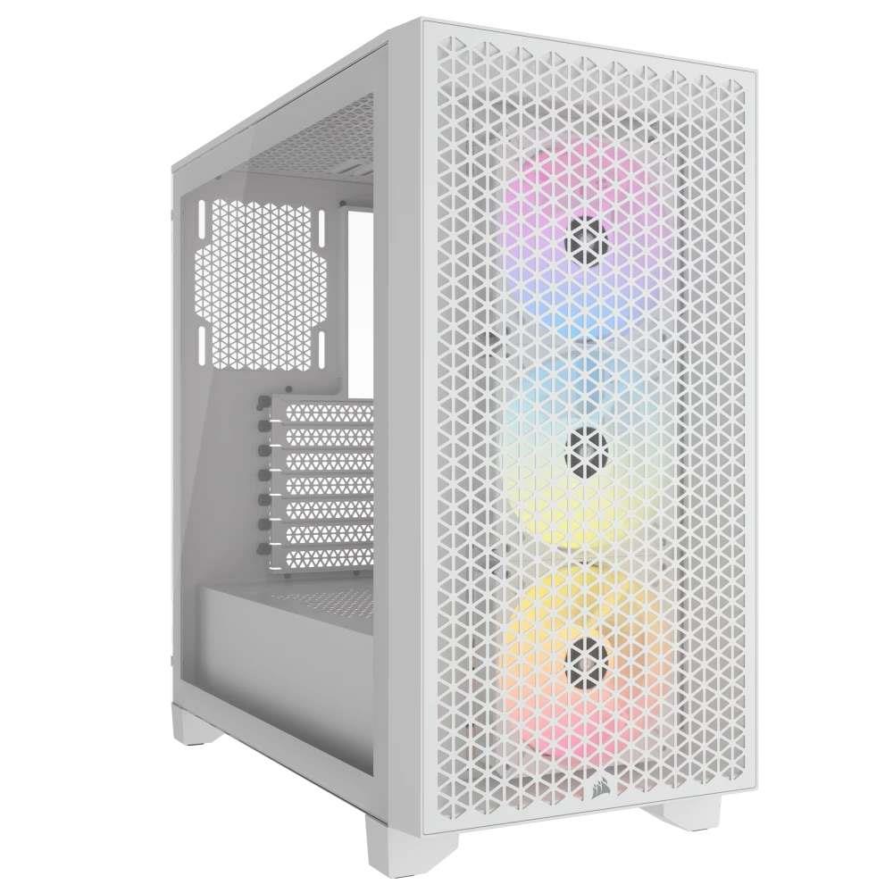 Corsair Icue 3000d Rgb Airflow Temperli Cam Usb 3 2 Mid Tower Beyaz Atx Gaming Kasa Cc 9011256 Ww 1