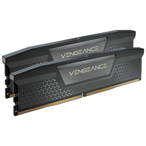 Corsair Vengeance Black 32GB (2x16GB) DDR5 6000MHz CL30 RAM, AMD EXPO / Intel XMP uyumlu yüksek performanslı bellek modülü. Oyun ve profesyonel kullanım için ideal, şık tasarımıyla dikkat çeker.