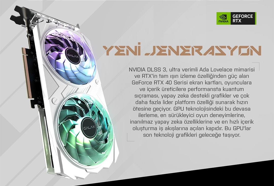 Galax Geforce Rtx 4060 Ti 8gb Ex White Ekran Kartı H2