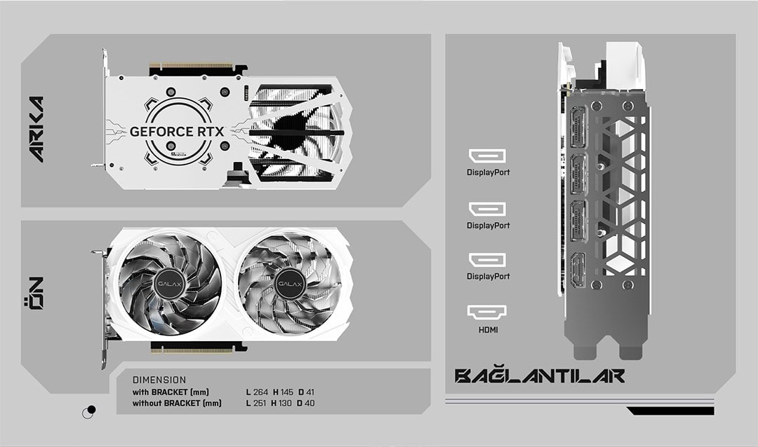Galax Geforce Rtx 4060 Ti 8gb Ex White Ekran Kartı H9