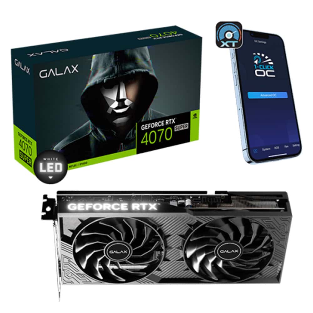 Galax Geforce Rtx 4070 Super 1 Click Oc 2x V2 12gb Gddr6x 192 Bit Dlss 3 Ekran Karti 47som7mdabcd 2 Yil Birebir Degisim Garantili 1