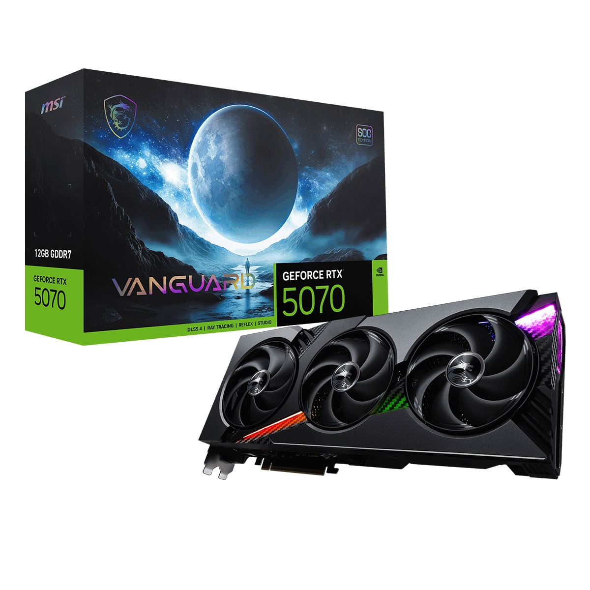 Msi Geforce Rtx 5070 12g Vanguard Soc 12gb Gddr7 192 Bit Dlss 4 Ekran Karti 1