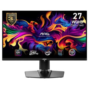 Msi Mag 271qpx Qd Oled E2 26 5 Inc 240hz 0 03ms 2k Wqhd Adaptive Sync Gaming Monitor 1