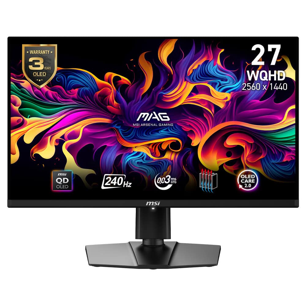 Msi Mag 271qpx Qd Oled E2 26 5 Inc 240hz 0 03ms 2k Wqhd Adaptive Sync Gaming Monitor 1