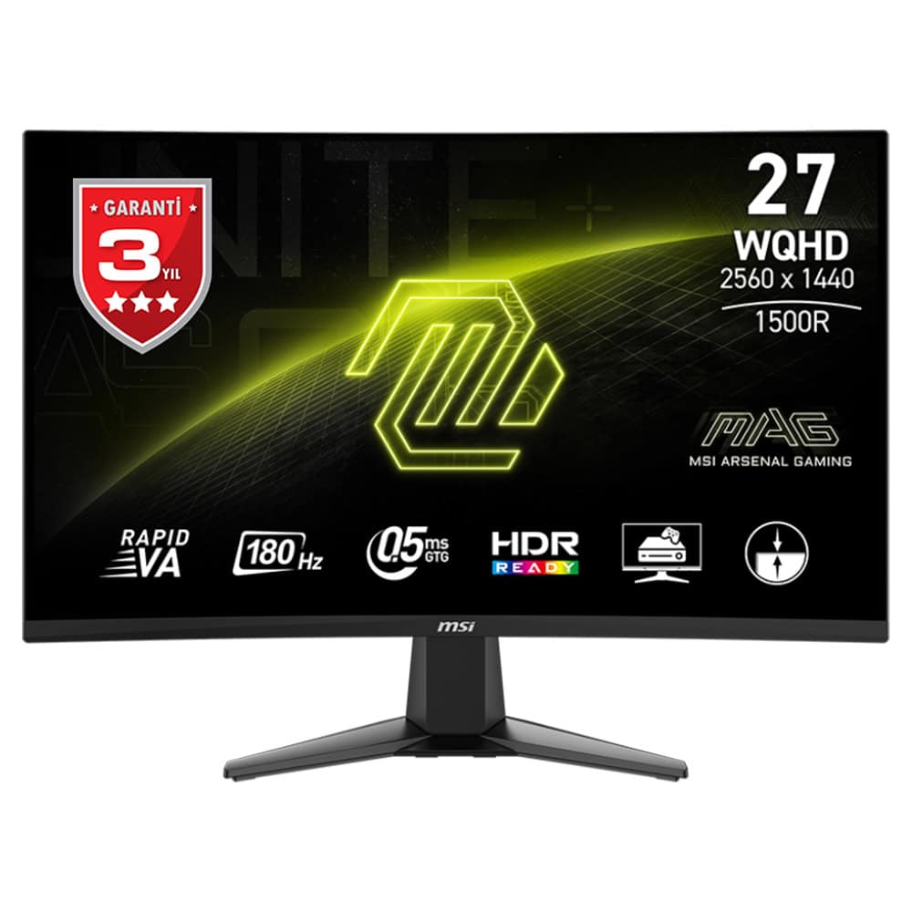Msi Mag 27cq6f 27 Inc 180hz 0 5ms 2k Wqhd Freesync Rapid Va Gaming Monitor 1