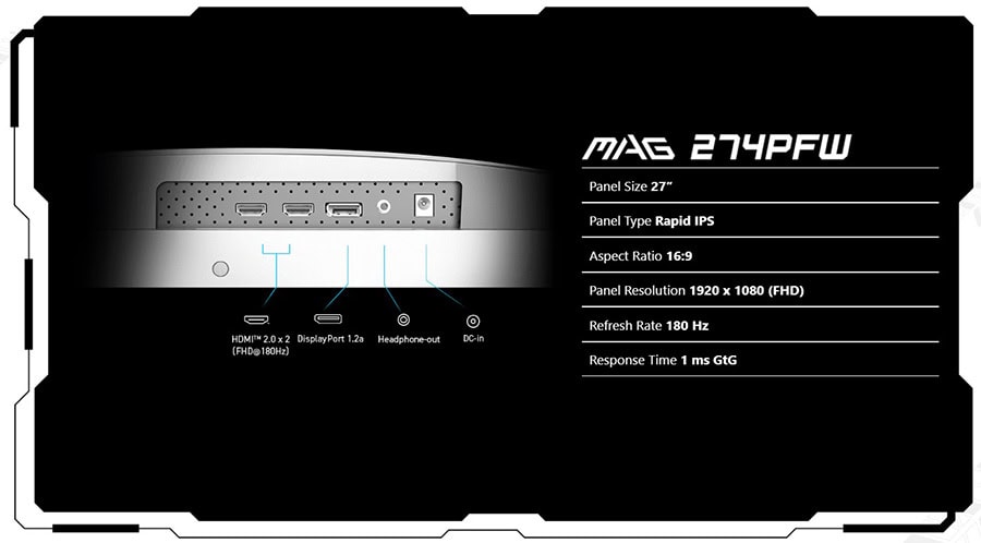 MSI MAG 274PFW Beyaz Gaming Monitör h11
