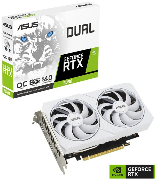 ASUS Dual GeForce RTX 3060 White OC Edition 8GB GDDR6 ASUS DUAL GeForce RTX 3060 OC 8GB GDDR6 128Bit Beyaz Ekran Kartı (90YV0GB7-M0NA00) h4