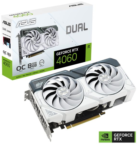ASUS Dual GeForce RTX™ 4060 White OC Edition 8GB GDDR6 ASUS Dual GeForce RTX 4060 OC 8GB Ekran Kartı h3
