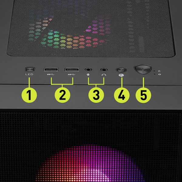 MSI MAG FORGE 120A B65 RGB Temperli Cam USB 3.2 ATX Mid Tower Siyah 650W 80+ Bronze Gaming Kasa H5