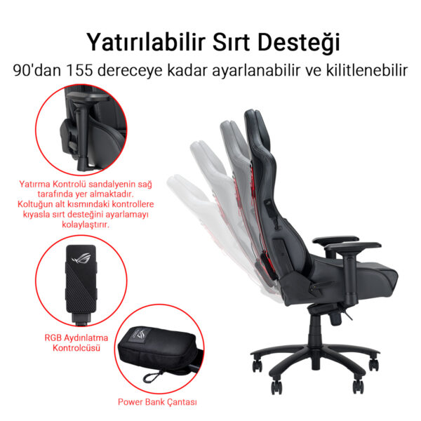 Asus Rog Chariot X Sl301w Gri Oyuncu Koltugu Y10