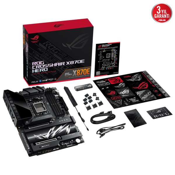 Asus Rog Crosshair X870e Hero 8600mhzoc Ddr5 Soket Am5 M 2 Hdmi Atx Anakart Y10