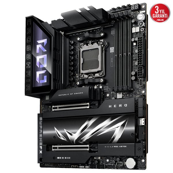 Asus Rog Crosshair X870e Hero 8600mhzoc Ddr5 Soket Am5 M 2 Hdmi Atx Anakart Y4