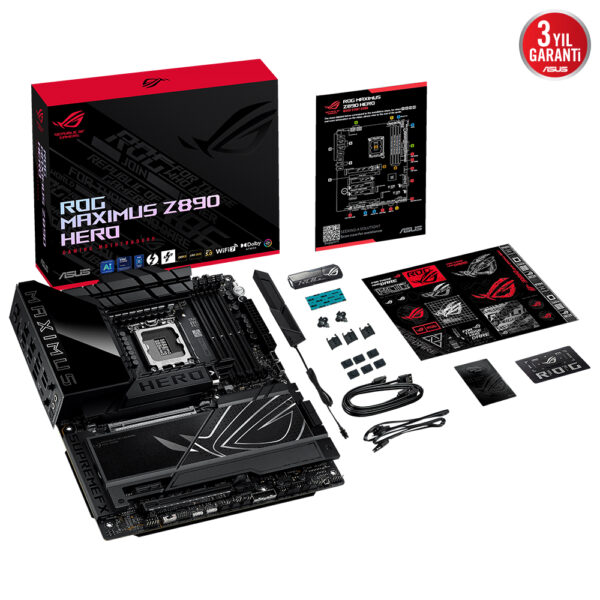 Asus Rog Maximus Z890 Hero 8800mhz Oc Ddr5 Soket Lga1851 M 2 Hdmi Atx Anakart Y13