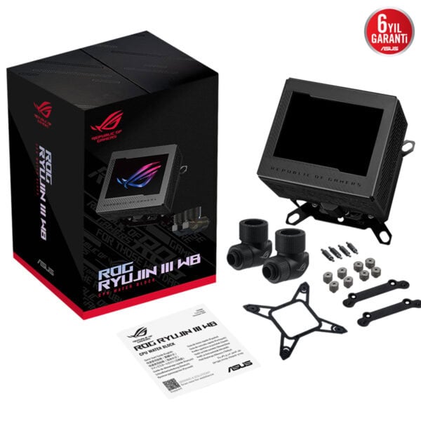 Asus Rog Ryujin Iii Wb Lcd Aura Sync Rgb Intel Amd Uyumlu Islemci Sivi Sogutucu Blok 8