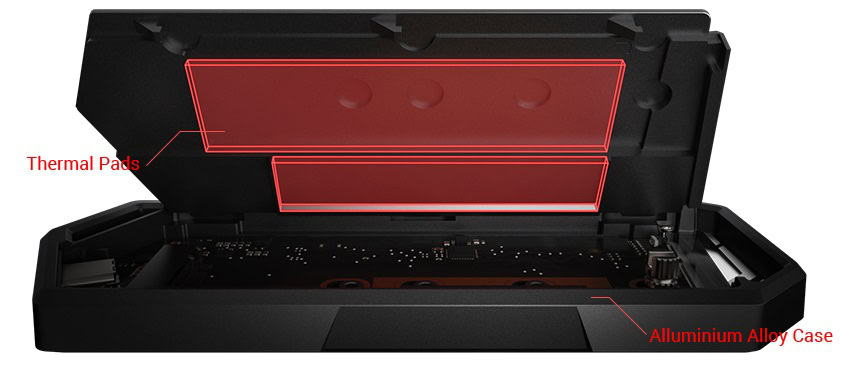 Asus Rog Strix Arion Beyaz M.2 Nvme Harici Ssd Kutusu H3