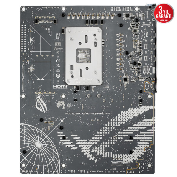 ASUS ROG Strix X870-A Gaming WiFi anakart, DDR5, AM5 soket, M.2, HDMI, DP, ATX, yüksek performanslı oyun ve overclock özellikleri ile gelişmiş anakart.