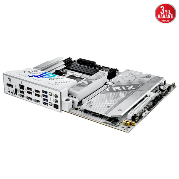 ASUS ROG Strix X870-A Gaming anakart, DDR5 8000MHz (OC), AM5 soket, M.2 ve HDMI çıkışlarıyla yüksek performans ve geniş bağlantı seçenekleri sunar.