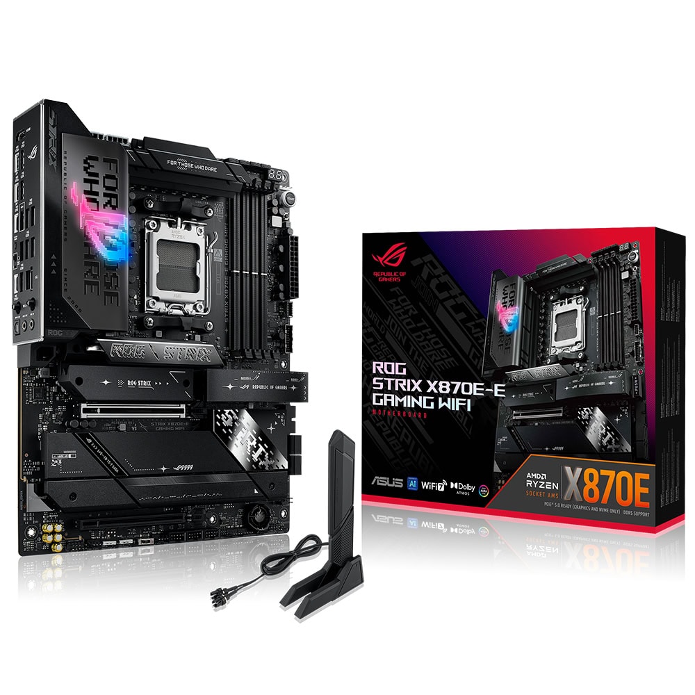 Asus Rog Strix X870e E Gaming Wifi 8400mhzoc Ddr5 Soket Am5 M 2 Hdmi Atx Anakart Y1