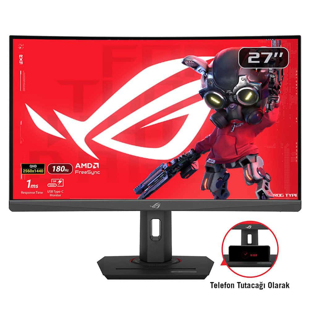 Asus Rog Strix Xg27wcs 27 Inc 180hz 1ms 2k Wqhd Adaptive Sync Fast Va Kavisli Gaming Monitor Yy1