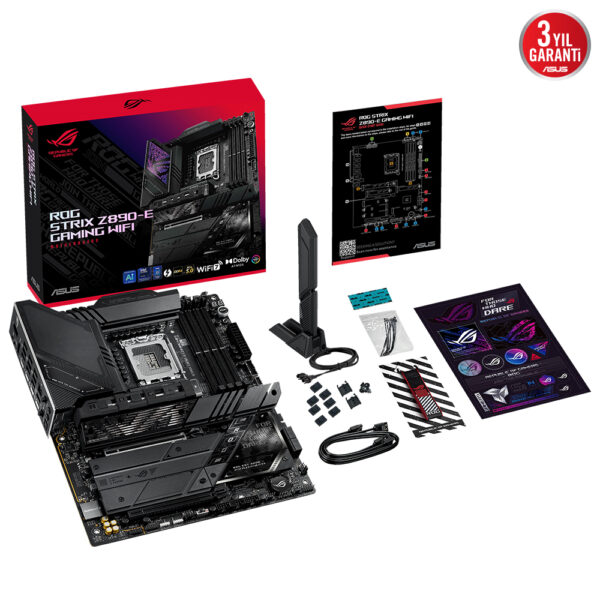 Asus Rog Strix Z890 E Gaming Wifi 8800mhz Oc Ddr5 Soket Lga1851 M 2 Hmdi Dp Atx Anakart Y13