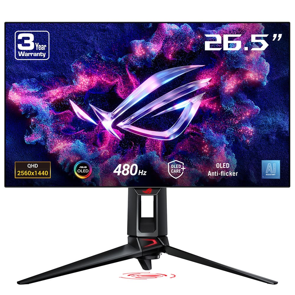 Asus Rog Swift Pg27aqdp 26 5 Inc 480hz 0 03ms 2k Qhd Adaptive Sync Woled Gaming Monitor Yy1