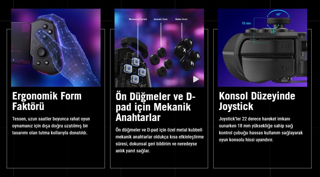 Asus Rog Tessen Mobil Oyun Kontrolcüsü H8