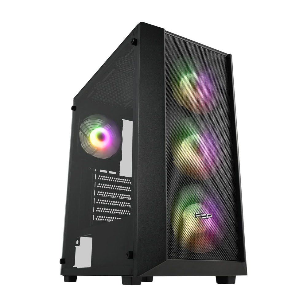 Fsp Cmt218 Rgb Temperli Cam Usb 3 0 Atx Mid Tower Siyah Gaming Kasa 1