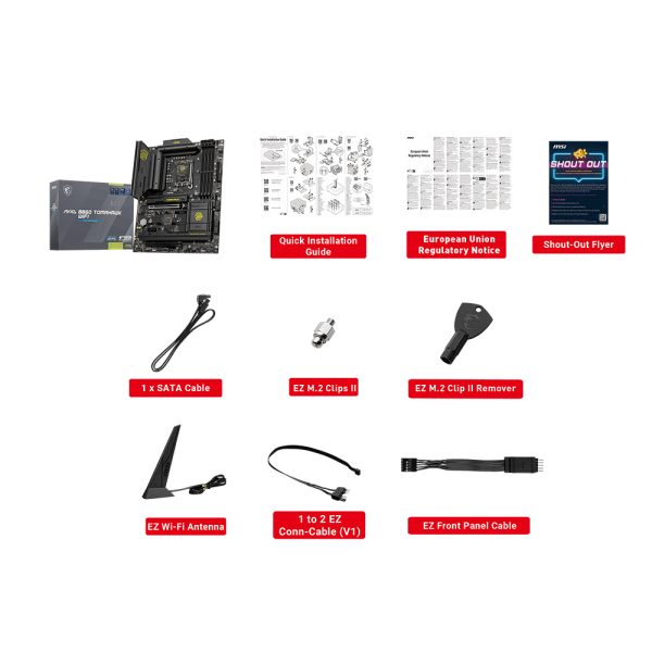 Msi Mag B860 Tomahawk Wifi 9200mhz Oc Ddr5 Soket Lga1851 M 2 Hdmi Dp Atx Anakart 7