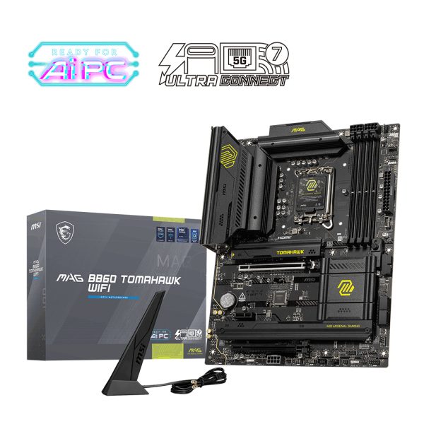 Msi Mag B860 Tomahawk Wifi 9200mhz Oc Ddr5 Soket Lga1851 M 2 Hdmi Dp Atx Anakart 8