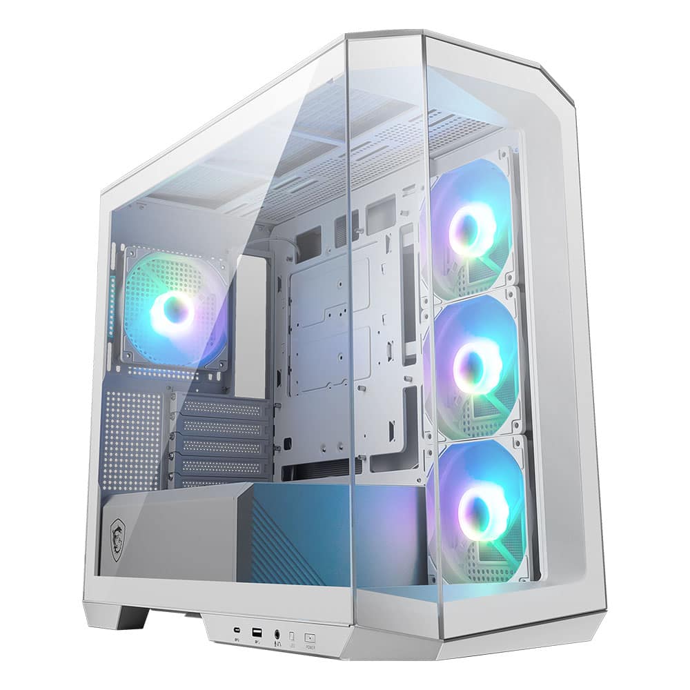 Msi Mag Pano M100r Pz Argb Temperli Cam Usb 3 2 Panoramik Micro Atx Tower Beyaz Gaming Kasa 1