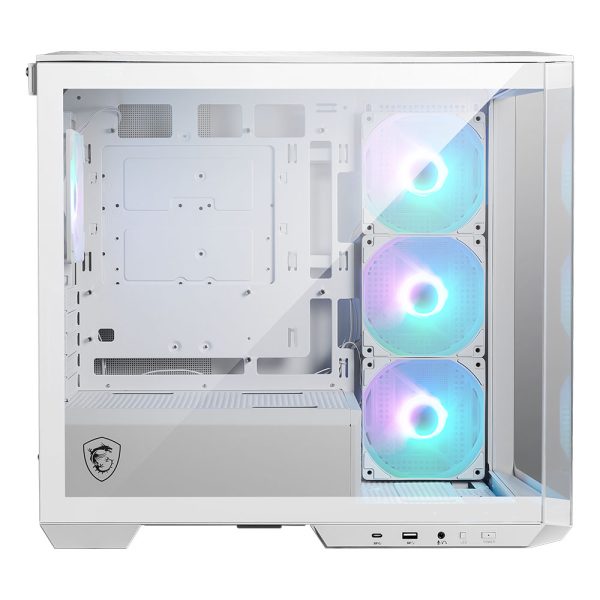 Msi Mag Pano M100r Pz Argb Temperli Cam Usb 3 2 Panoramik Micro Atx Tower Beyaz Gaming Kasa 4