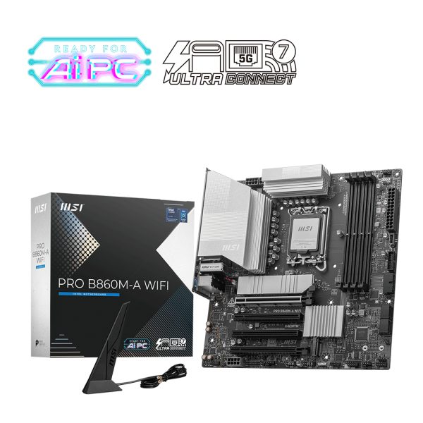 Msi Pro B860m A Wifi 8600mhz Oc Ddr5 Soket Lga1851 M 2 Hdmi Dp Thunderbolt Matx Anakart 7