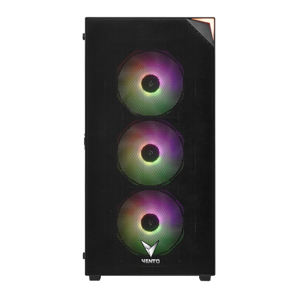 Vento Vg3400s Rgb Temperli Cam Usb 3.0 Mesh Siyah Atx Gaming Kasa H2