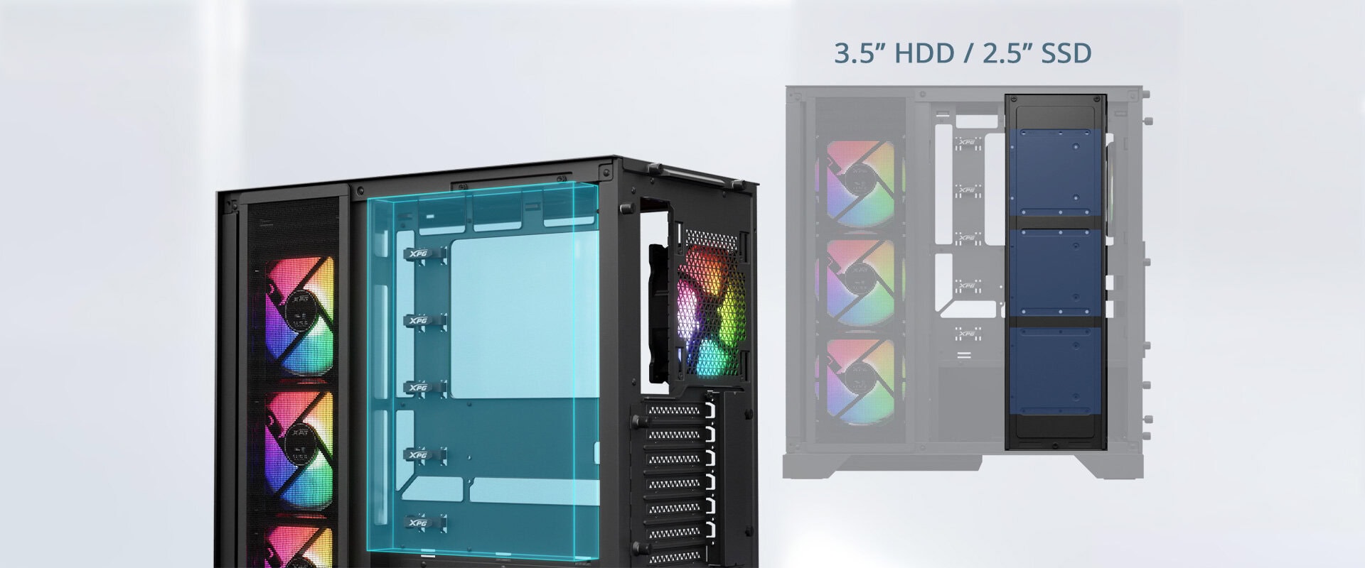 Xpg Invader X Argb Temperli Cam Usb 3.2 Mid Tower Siyah Gaming Kasa H6