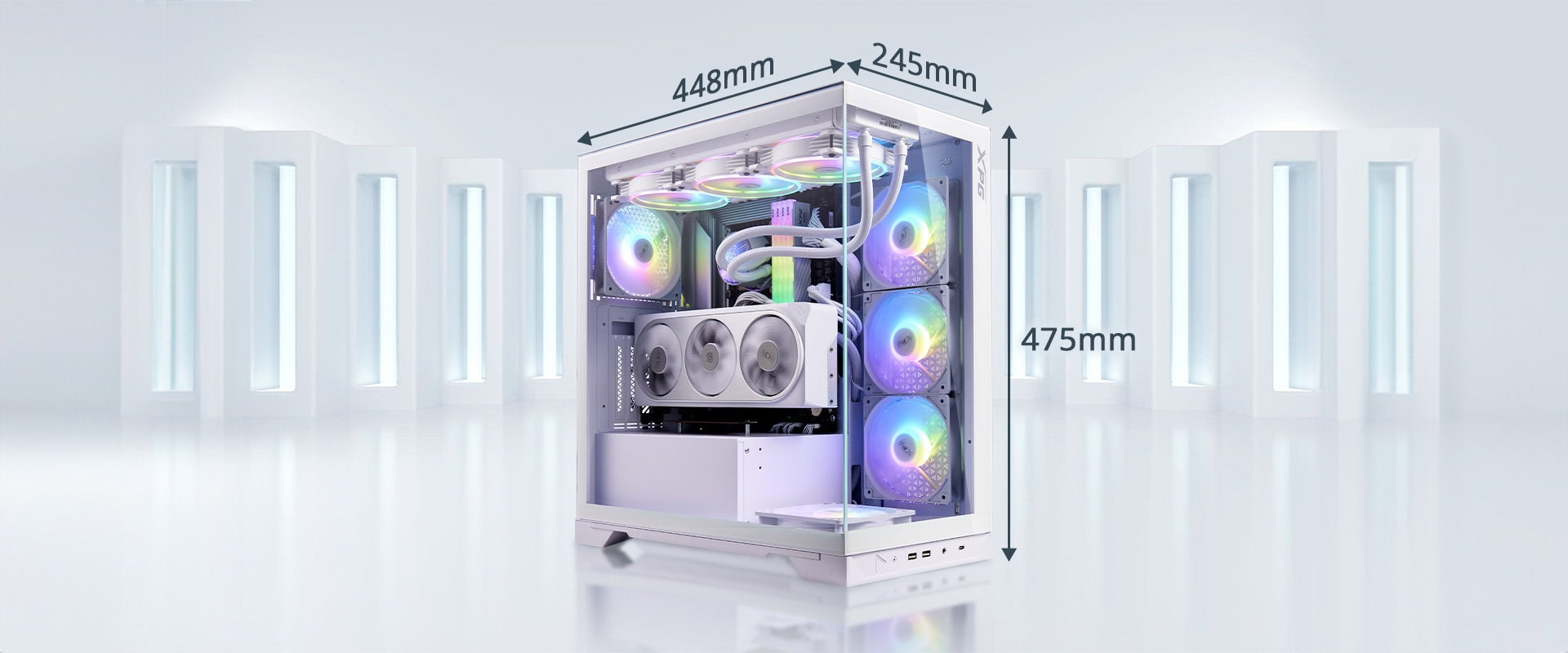 Xpg Invader X Argb Temperli Cam Usb 3.2 Mid Tower Siyah Gaming Kasa H7