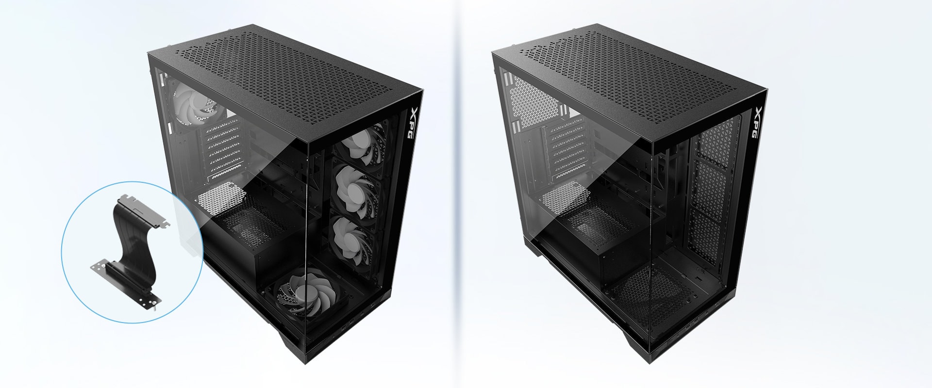 Xpg Invader X Argb Temperli Cam Usb 3.2 Mid Tower Siyah Gaming Kasa H8
