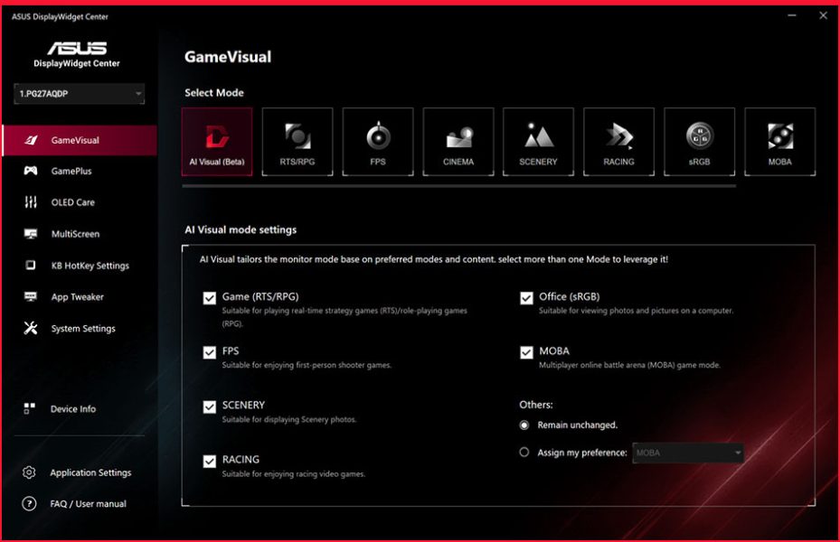 ROG Swift OLED PG27AQDP Asus Rog Swift Pg27aqdp Monitör Yh24