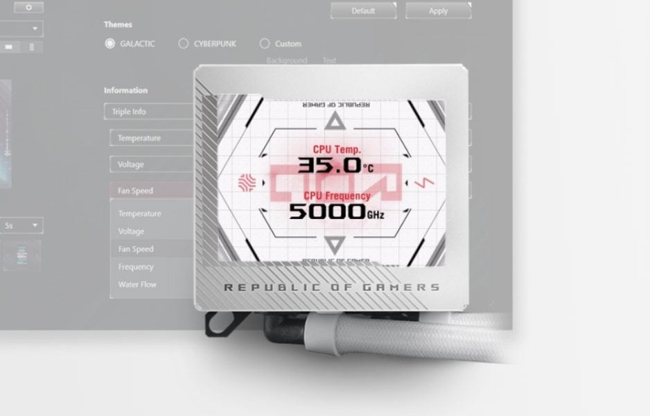 ROG RYUJIN III 360 ARGB White Edition ASUS ROG Ryujin III 360 ARGB Beyaz Sıvı Soğutucu yh3
