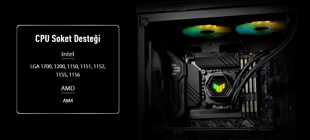 TUF GAMING LC 120 ARGB ASUS TUF GAMING LC 120 ARGB V2 Sıvı Soğutucu yh9