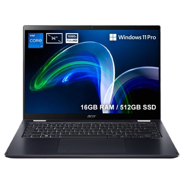 Acer Nx Vtpey 003 Tmp614 Rn Intel Core I7 1165g7 16gb Lpddr4x 512gb Ssd 14 Inc Full Hd W11 Pro Laptop Y1