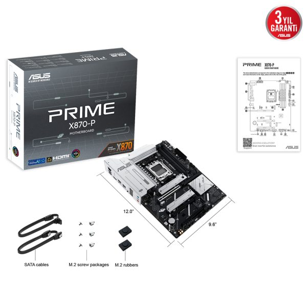 Asus Prime X870 P 8000mhzoc Ddr5 Soket Am5 M 2 Hdmi Atx Anakart Y10