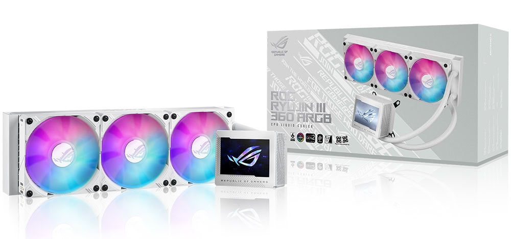 ROG RYUJIN III 360 ARGB White Edition ASUS ROG Ryujin III 360 ARGB Beyaz Sıvı Soğutucu yh1