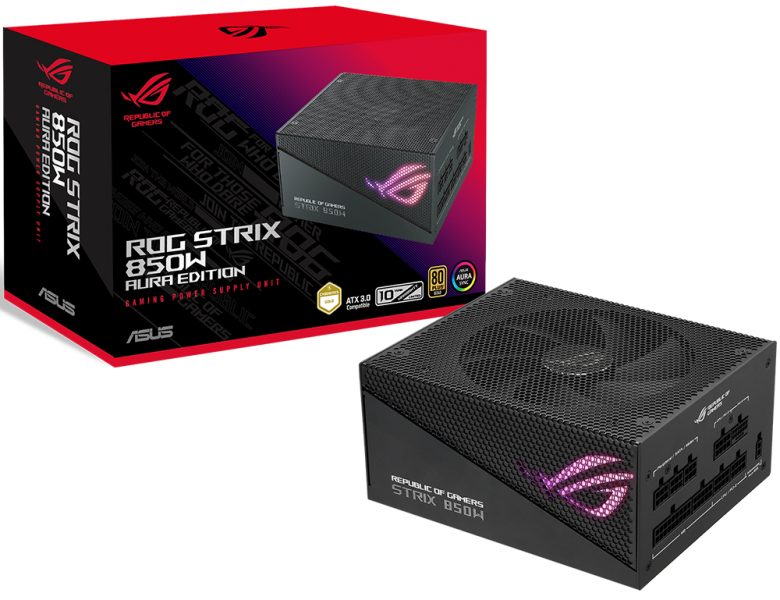 ROG STRIX 850W Gold Aura Edition ASUS ROG STRIX 850G AURA 80+ Gold PSU yh1