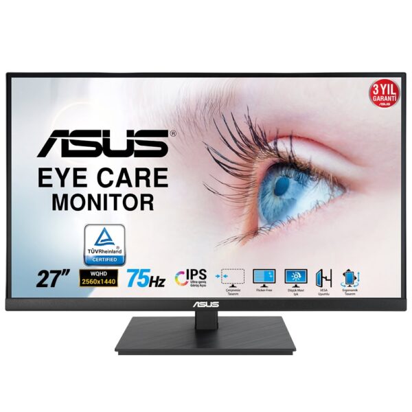Asus Va27aqsb 27 Inc 75hz 1ms 2k Wqhd Adaptive Sync Ips Monitor 4