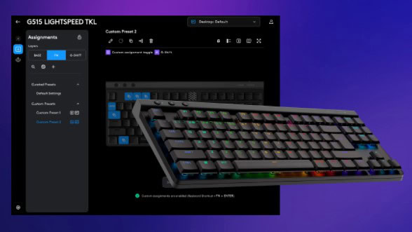 Logitech G515 Lightspeed Tkl Tactile Switch İngilizce Rgb Kablosuz Beyaz Gaming Klavye (920 012539) H5